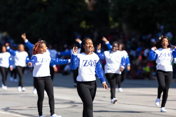 Sorority parade at a US university